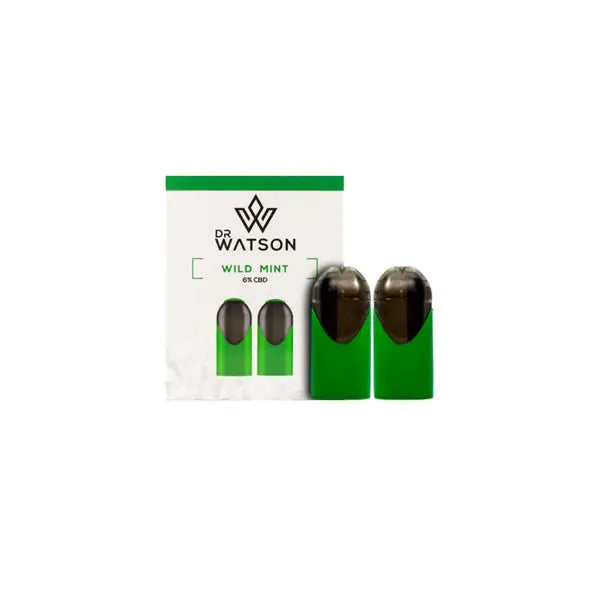 Dr Watson 120mg CBD Vape Kit Pods x 2 - Wild Mint - CBD