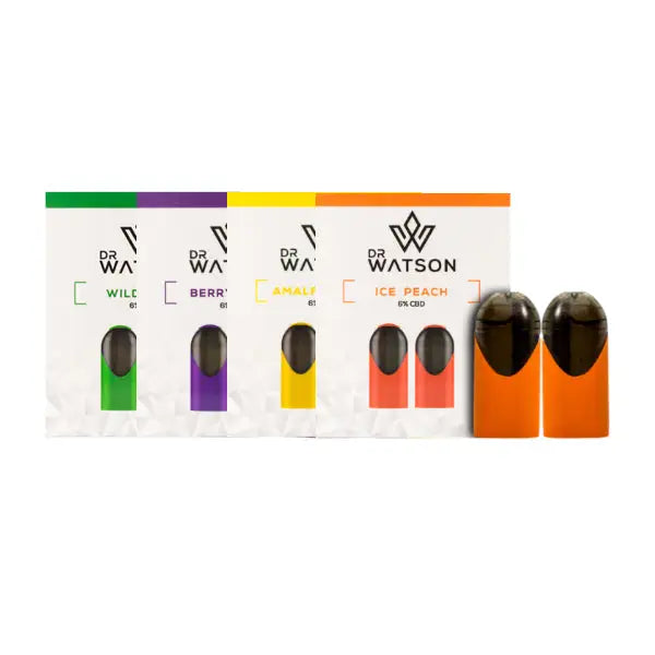 Dr Watson 120mg CBD Vape Kit Pods x 2 - Wild Mint - CBD