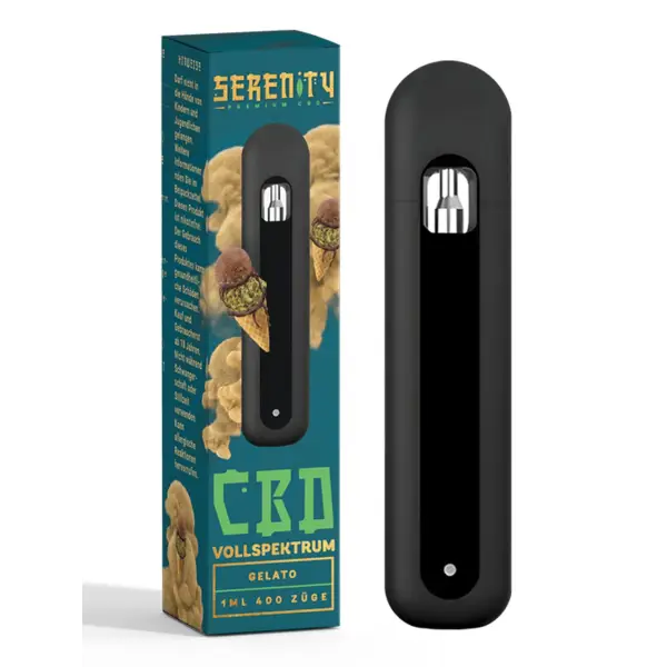 Serenity Full Spectrum CBD (96%) Vape 1ml with Gelato Flavor