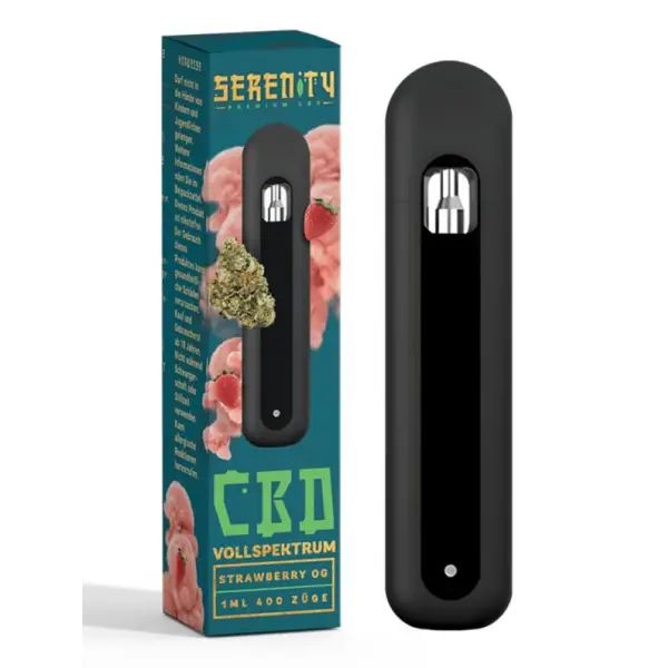 Serenity Full Spectrum CBD (96%) Vape 1ml with Strawberry