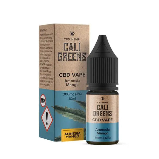 Cali Greens 300mg CBD Vape E-liquid 10ml - Amnesia Mango -