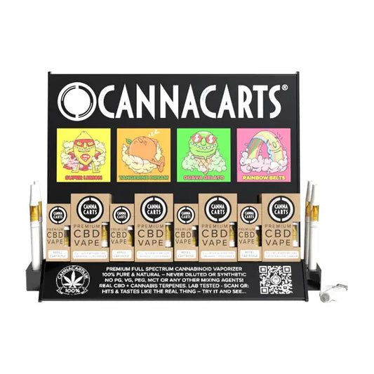 Cannacarts 420 POS Display Unit Set - 25 CBD Vapes - CBD