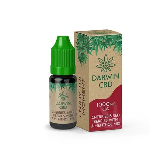 Darwin 1000mg CBD Isolate E-Liquid 10ml - Cherries Red