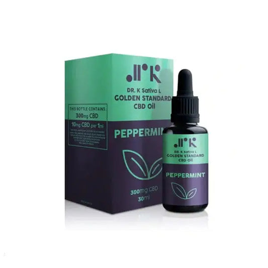 Dr K CBD Peppermint Golden Standard 300mg CBD Oil - 30ml -