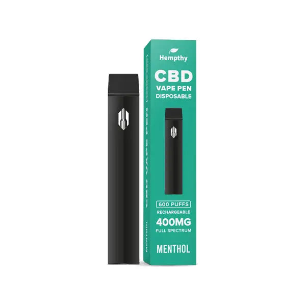 Hempthy 400mg CBD Disposable Vape Pen 600 Puffs - CBD