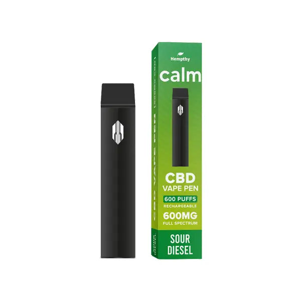 Hempthy 600mg CBD Disposable Vape Pen 600 Puffs - CBD