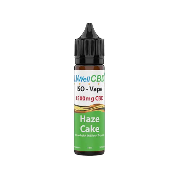 LVWell CBD Iso-Vape 1500mg CBD E-liquid 50ml (50VG/50PG) -