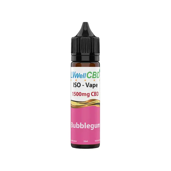 LVWell CBD Iso-Vape 1500mg CBD E-liquid 50ml (50VG/50PG) -