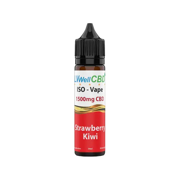 LVWell CBD Iso-Vape 1500mg CBD E-liquid 50ml (50VG/50PG) -