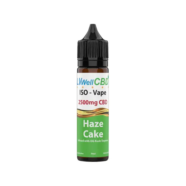 LVWell CBD Iso-Vape 2500mg CBD E-liquid 50ml (50VG/50PG) -