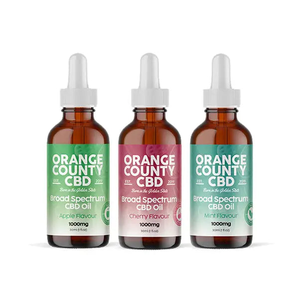 Orange County CBD 1000mg Flavoured Tincture Oil 30ml - CBD