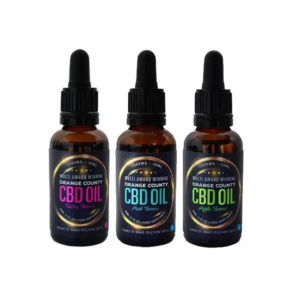 Orange County CBD 1500mg Flavoured Tincture Oil 30ml - CBD