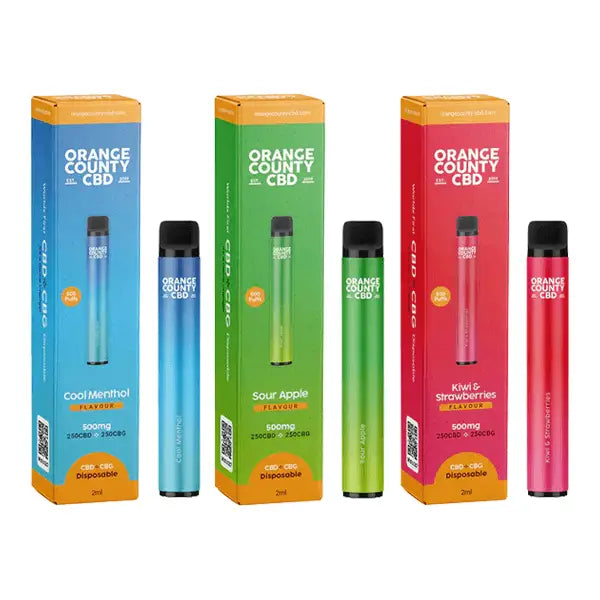 Orange County CBD 500mg CBD & CBG Disposable Vape Device 600