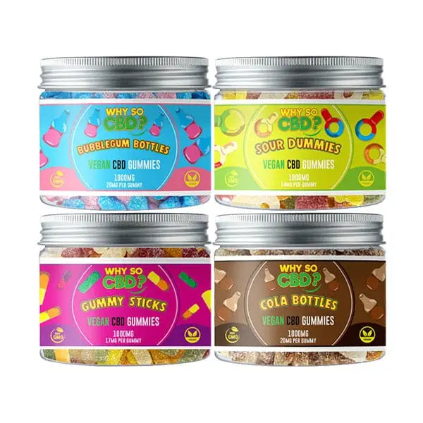 Why So CBD? 1000mg CBD Small Vegan Gummies - 11 Flavours -