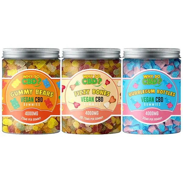 Why So CBD? 4000mg CBD Large Vegan Gummies - 11 Flavours -